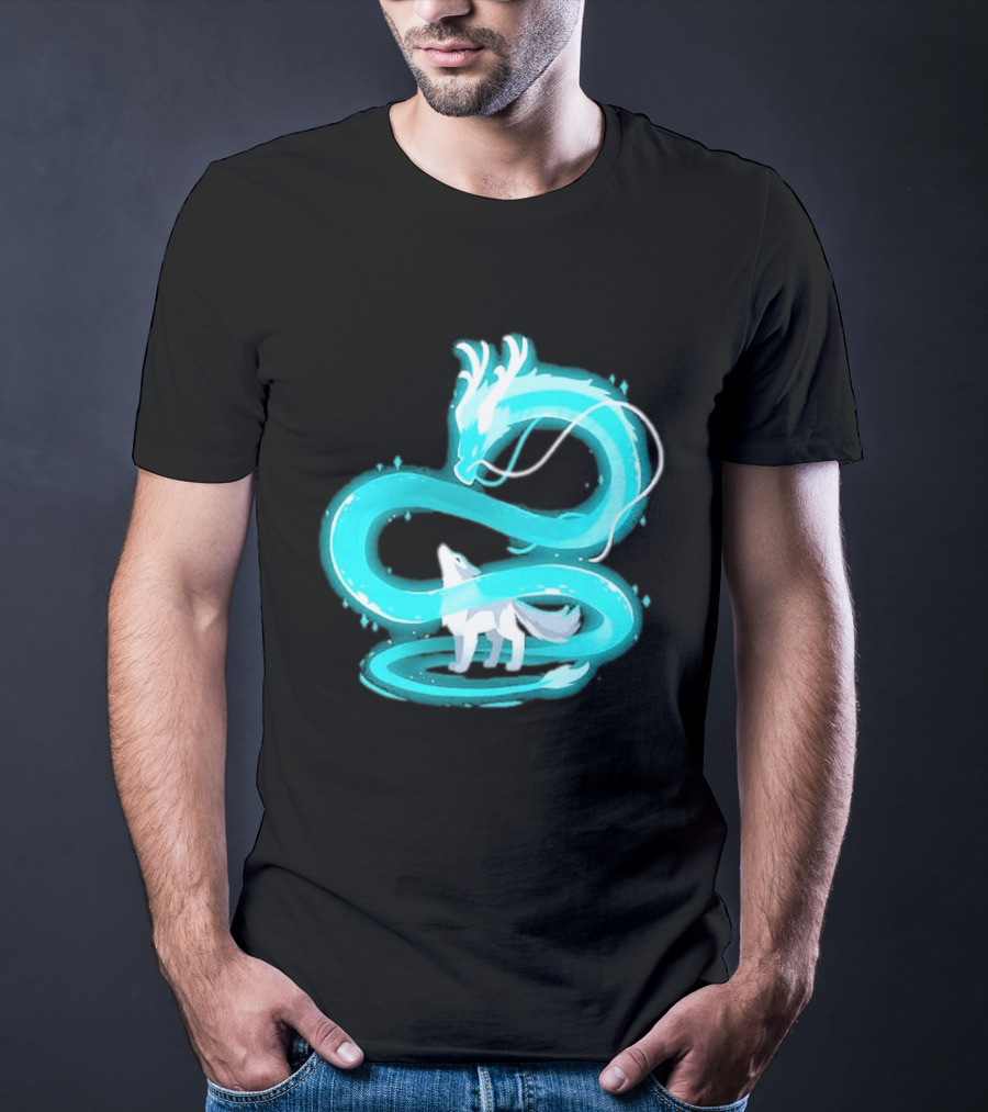 Esprit De La Lune Dragon And Wolf T-Shirt
