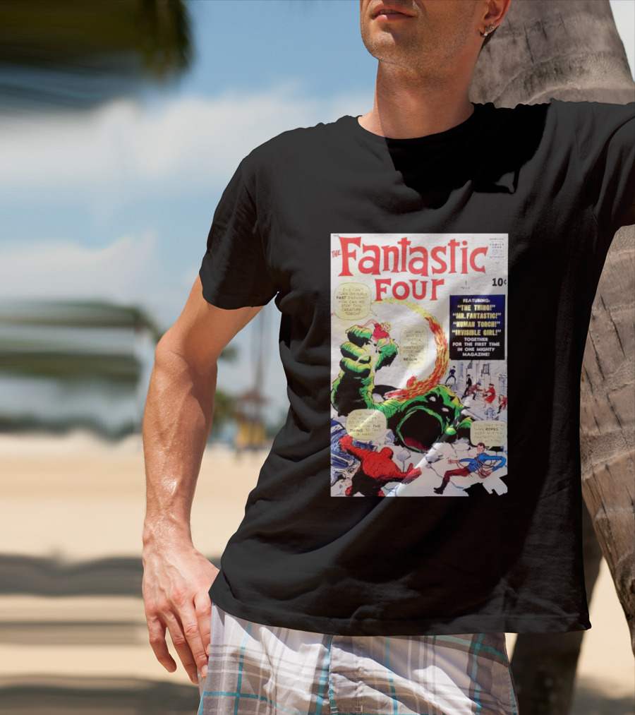 Fantastic Four #1 Nov 1961 Marvel Comics The Thing Mr. Fantastic Human Torch Invisible Girl Classic Cover T-Shirt