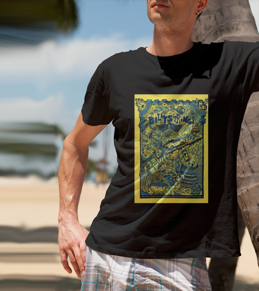 Billy Strings Charleston WV Aug 4 2026 Tour Concert Car Mountains Capitol Building T-Shirt