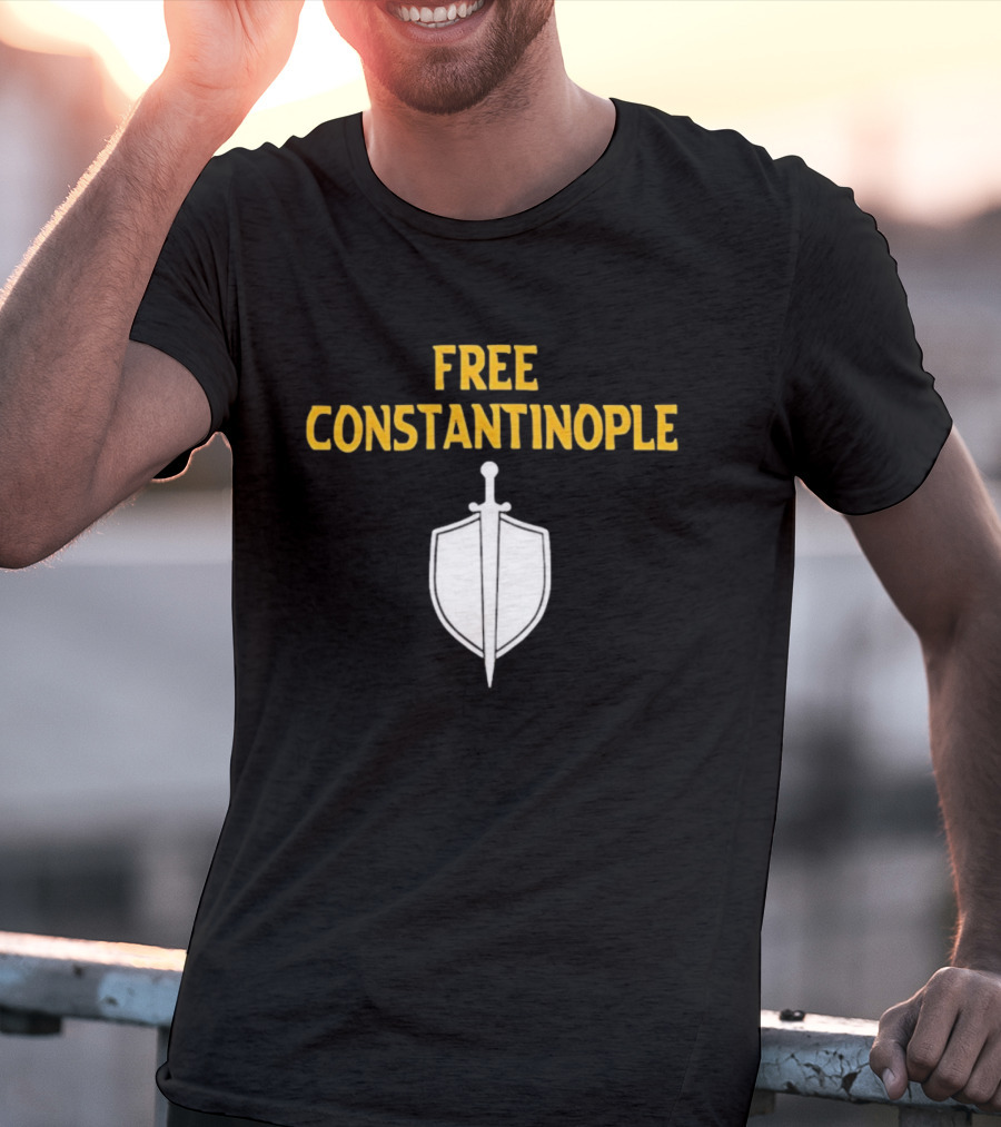 Free Constantinople Byzantine Sword Shield T-Shirt
