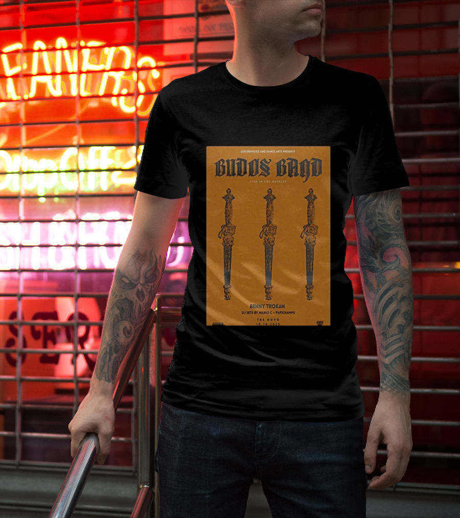 Budos Band Live Los Angeles The Novo October 10 2025 Benny Trokan Mario C Pachyman T-Shirt