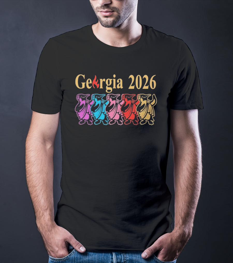Georgia 2026 Colorful Penguin Lineup T-Shirt