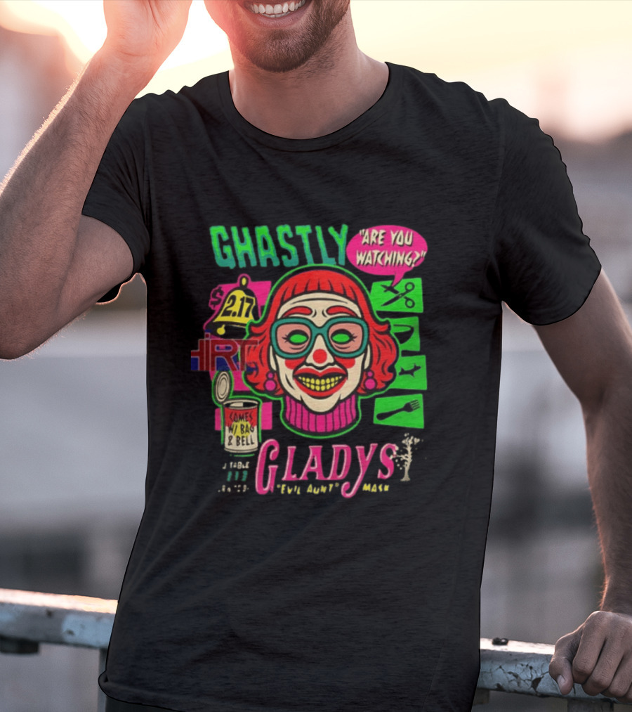 Ghastly Gladys Are You Ing Retro Clown Vintage Pop T-Shirt
