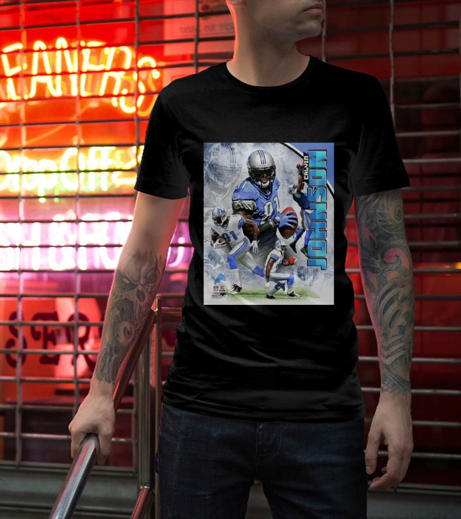 Calvin Johnson Detroit Lions NFL Football Superstar T-Shirt