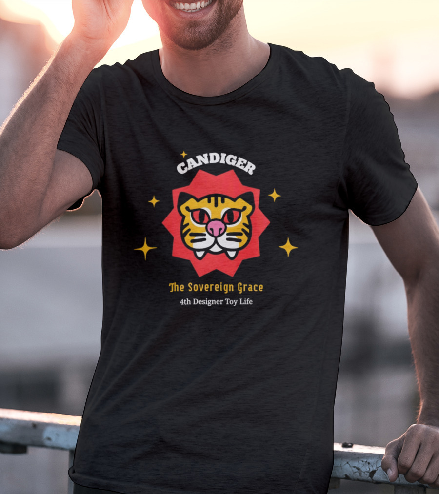 Candiger Sovereign Grace 4th Designer Toy Life Tiger Face T-Shirt