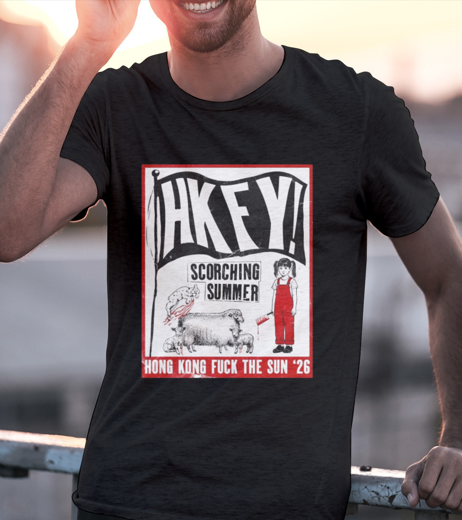 HKFY Scorching Summer Hong Kong Fuck The Sun 26 With Girl In Red Overalls And Sheep T-Shirt