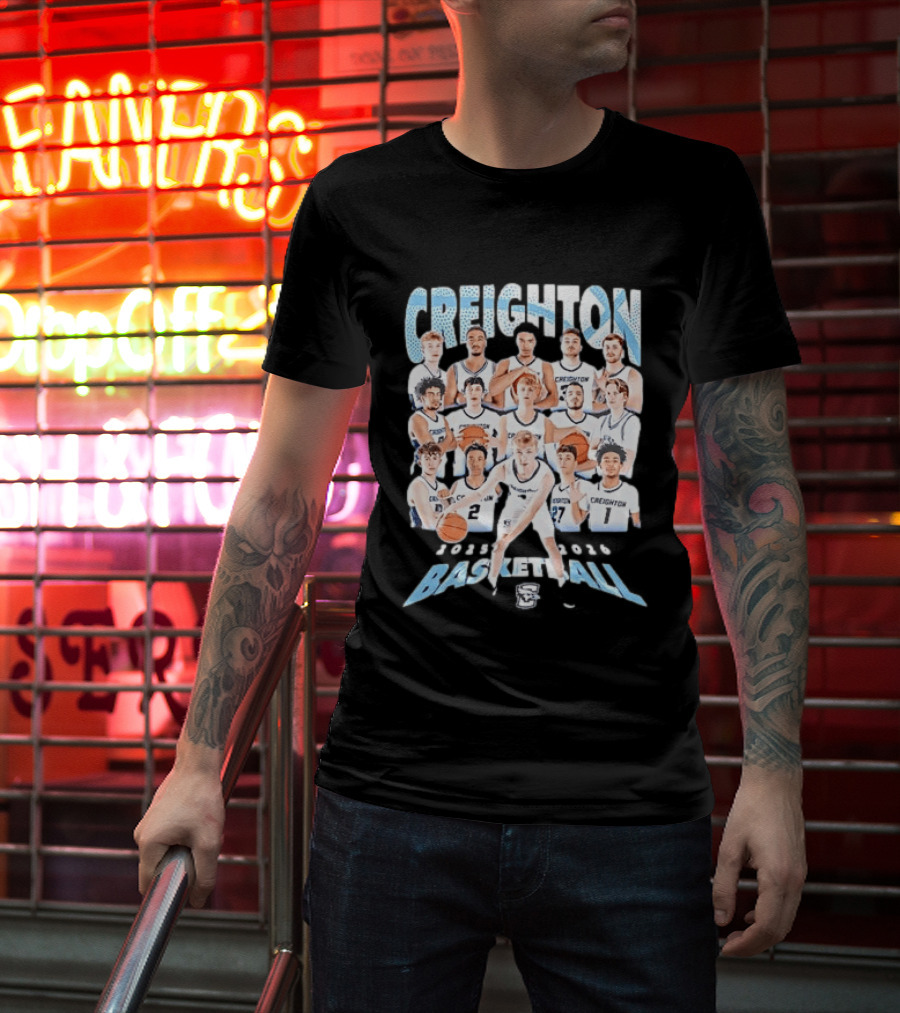 Creighton 2026 Basketball Team Players Roster T-Shirt