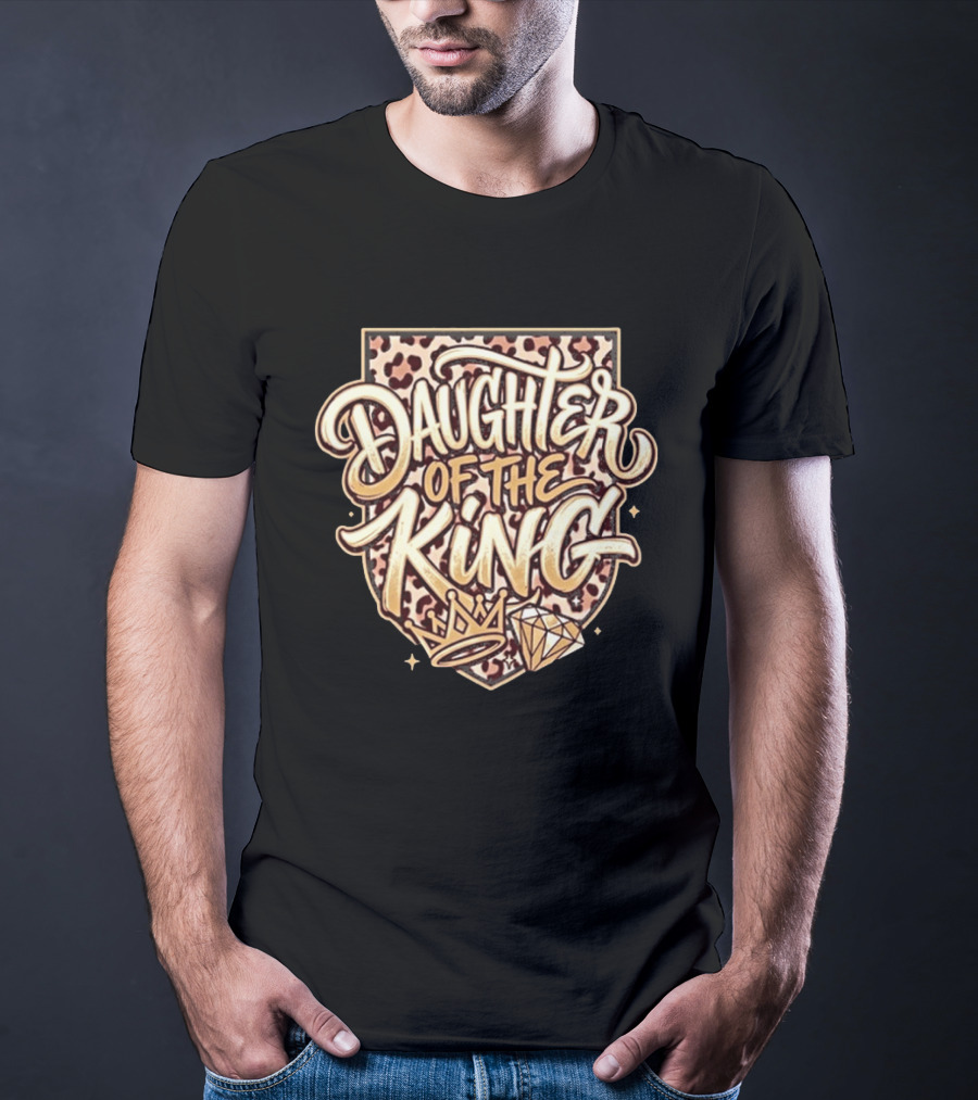 Daughter Of The King Leopard Crown Diamond T-Shirt