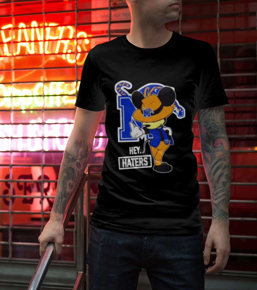 Mickey Hey Haters Memphis Tigers Football Fan T-Shirt
