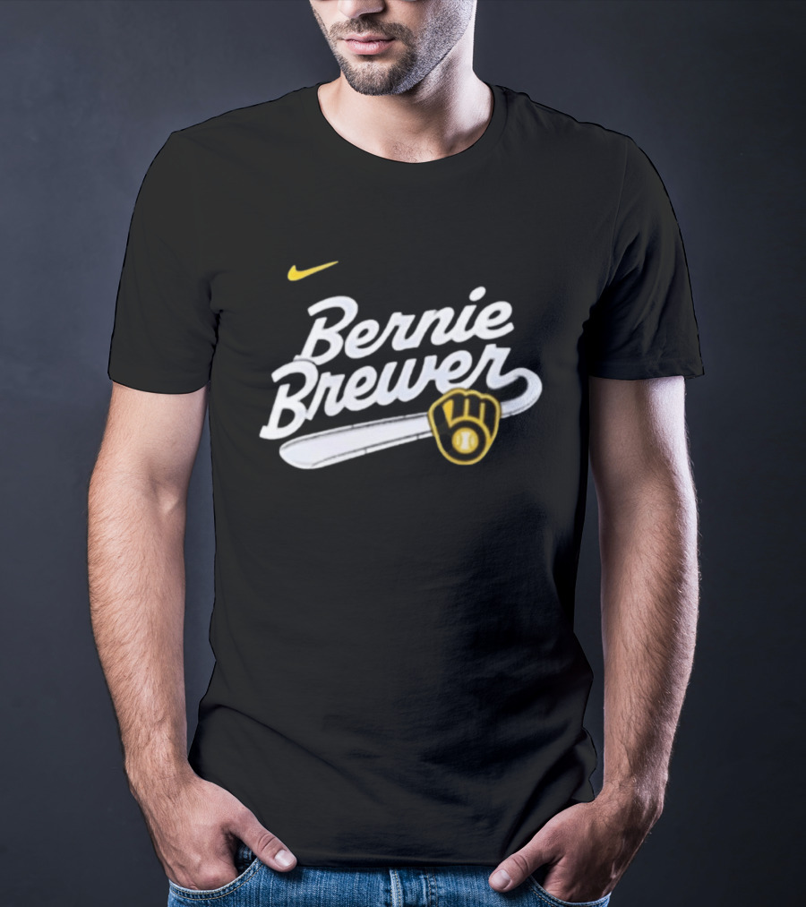 Bernie Brewer Milwaukee Brewers Iconic Bat And Ball Nike T-Shirt