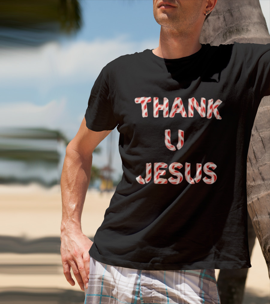 Original Daydrian Harding Thank U Jesus Candy Cane T-Shirt
