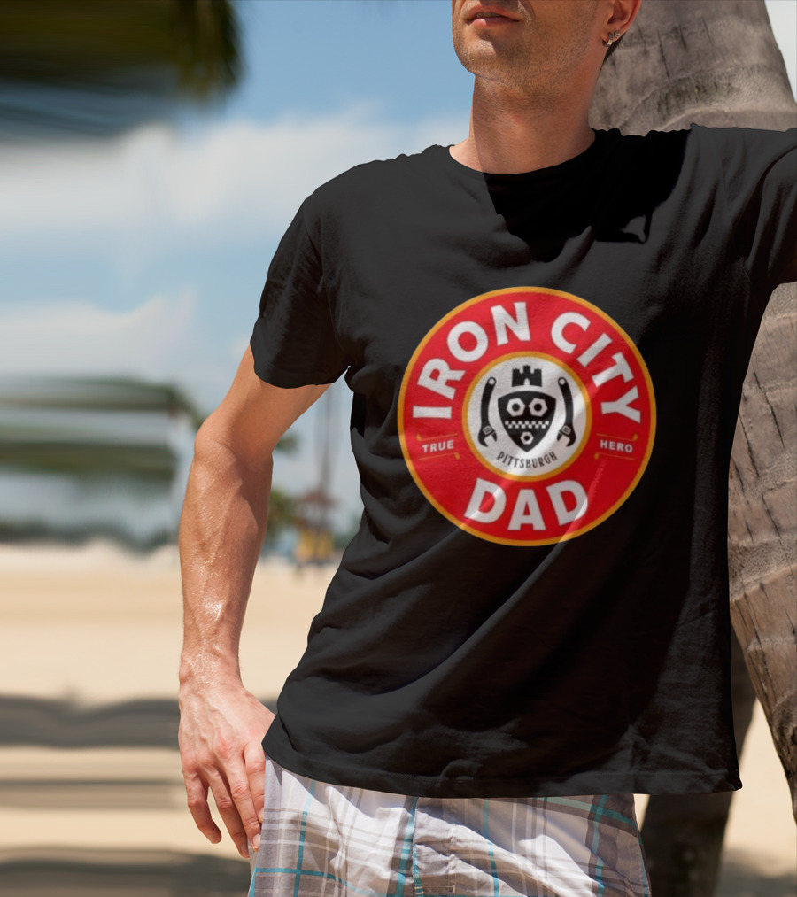 Iron City Dad Pittsburgh True Hero Circle T-Shirt