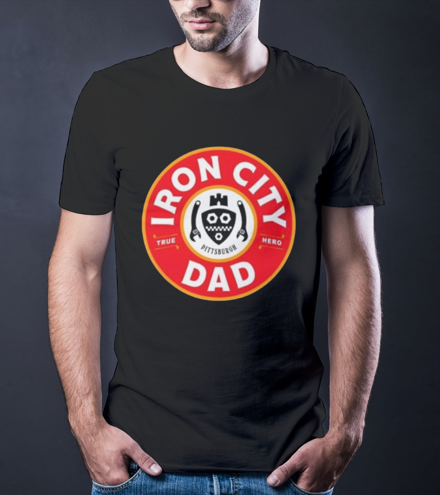 Iron City Dad Pittsburgh True Hero Circle T-Shirt