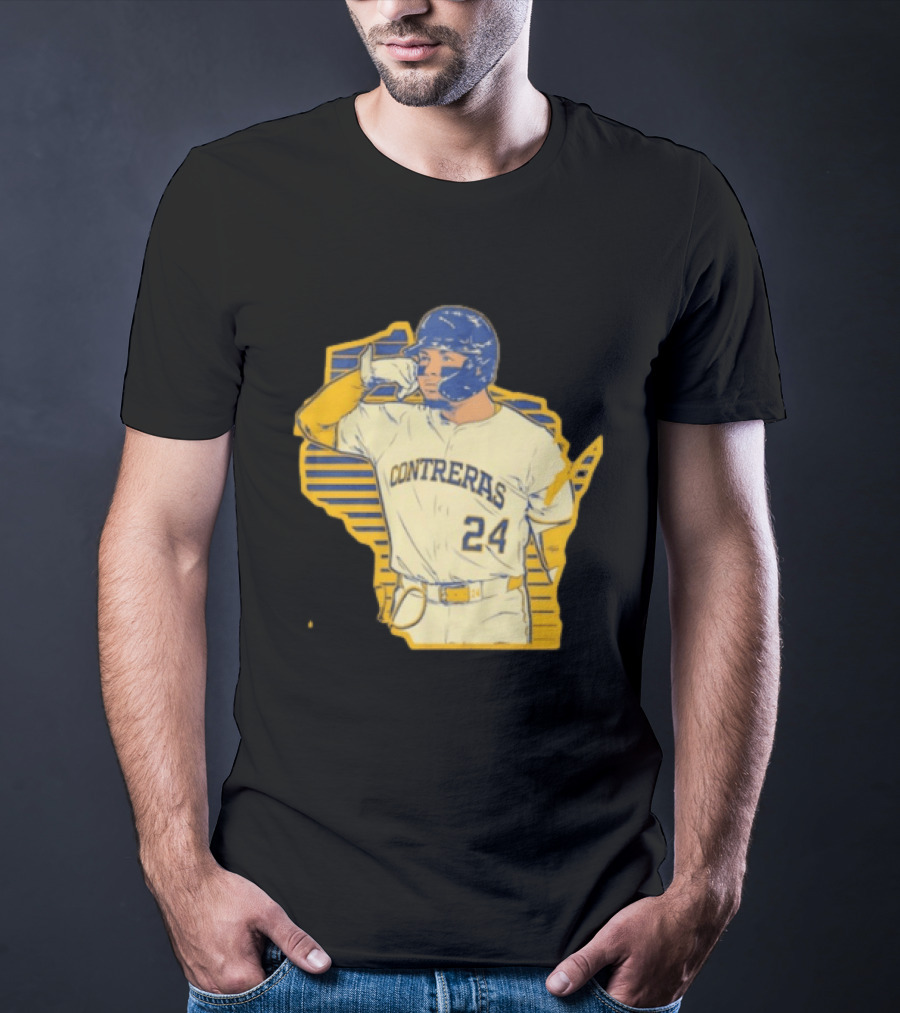 William Contreras Number 24 Milwaukee Baseball Player Original T-Shirt