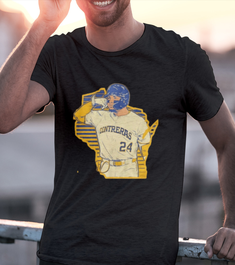 William Contreras Number 24 Milwaukee Baseball Player Original T-Shirt