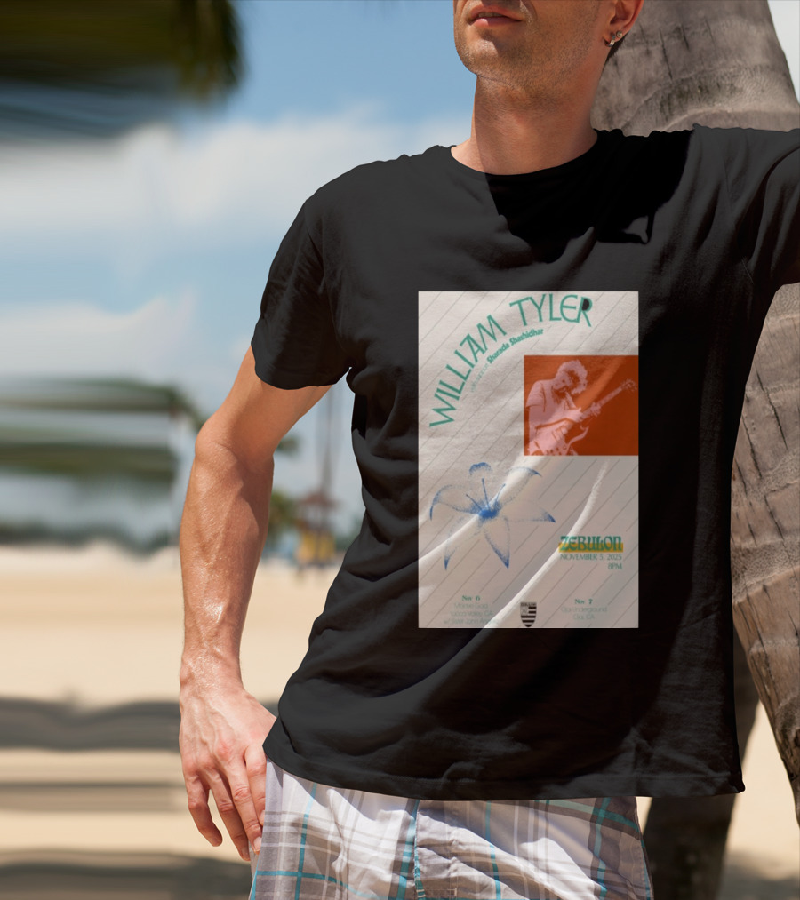 William Tyler Shazhad Shashidhar Zebulon California Concert November 5 6 7 2025 Mohave Gold Ojai Underground T-Shirt
