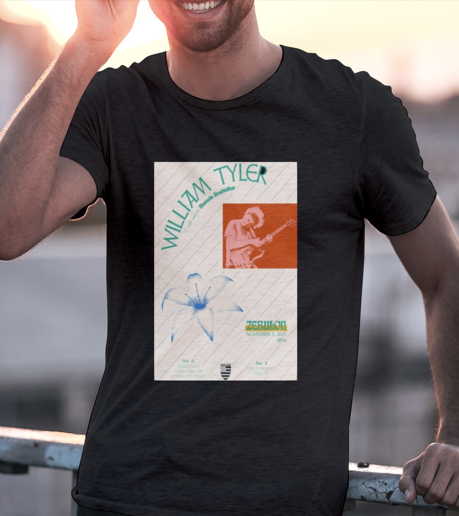 William Tyler Shazhad Shashidhar Zebulon California Concert November 5 6 7 2025 Mohave Gold Ojai Underground T-Shirt
