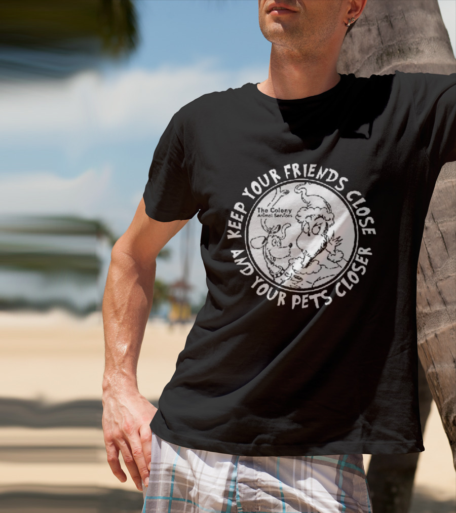 The Grinch Keep Your Friends Close And Your Pets Closer Charcoal T-Shirt
