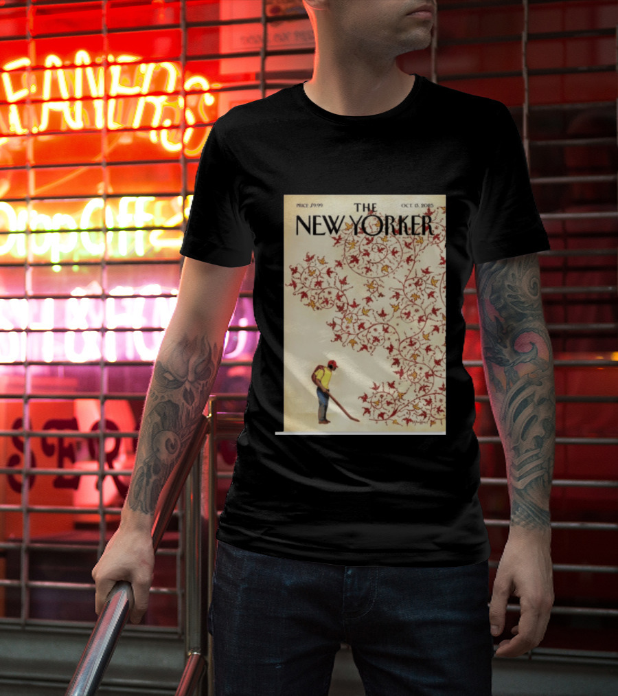 The New Yorker October 13 2025 Brian Stauffer Winds Of Change Vintage Cover T-Shirt