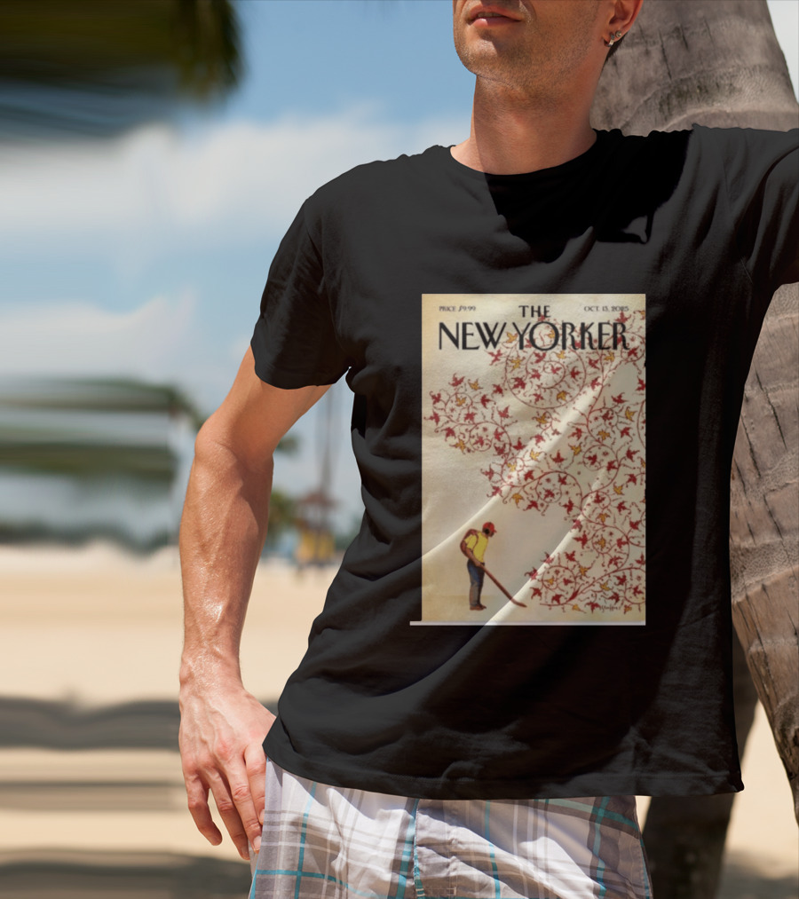 The New Yorker October 13 2025 Brian Stauffer Winds Of Change Vintage Cover T-Shirt