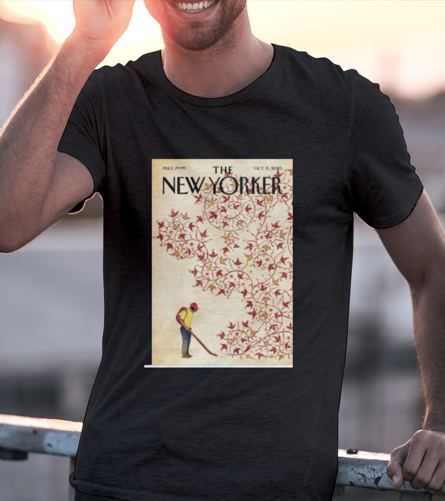 The New Yorker October 13 2025 Brian Stauffer Winds Of Change Vintage Cover T-Shirt