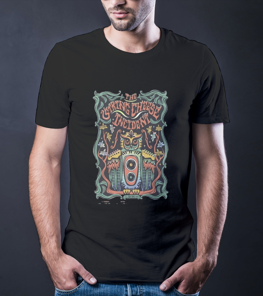 The String Cheese Incident Tour 2026 Owl Speaker T-Shirt