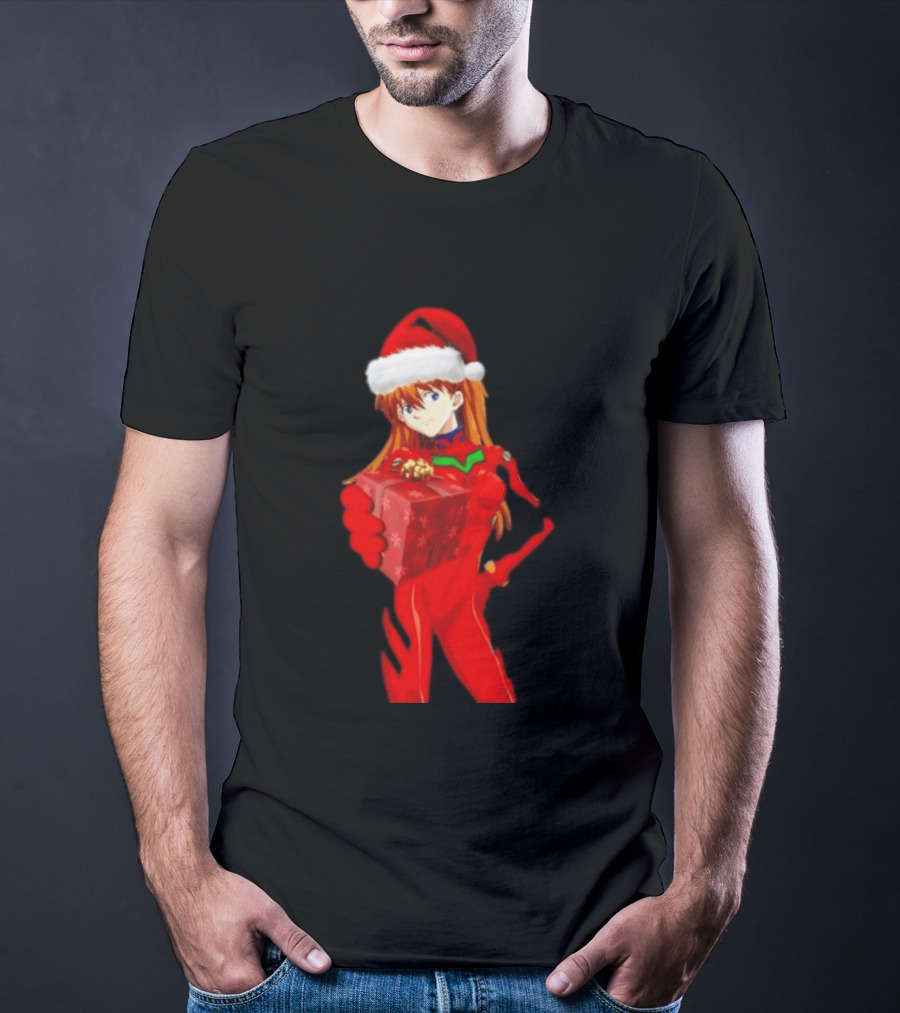 Asuka Christmas Present Neon Genesis Evangelion Anime T-Shirt