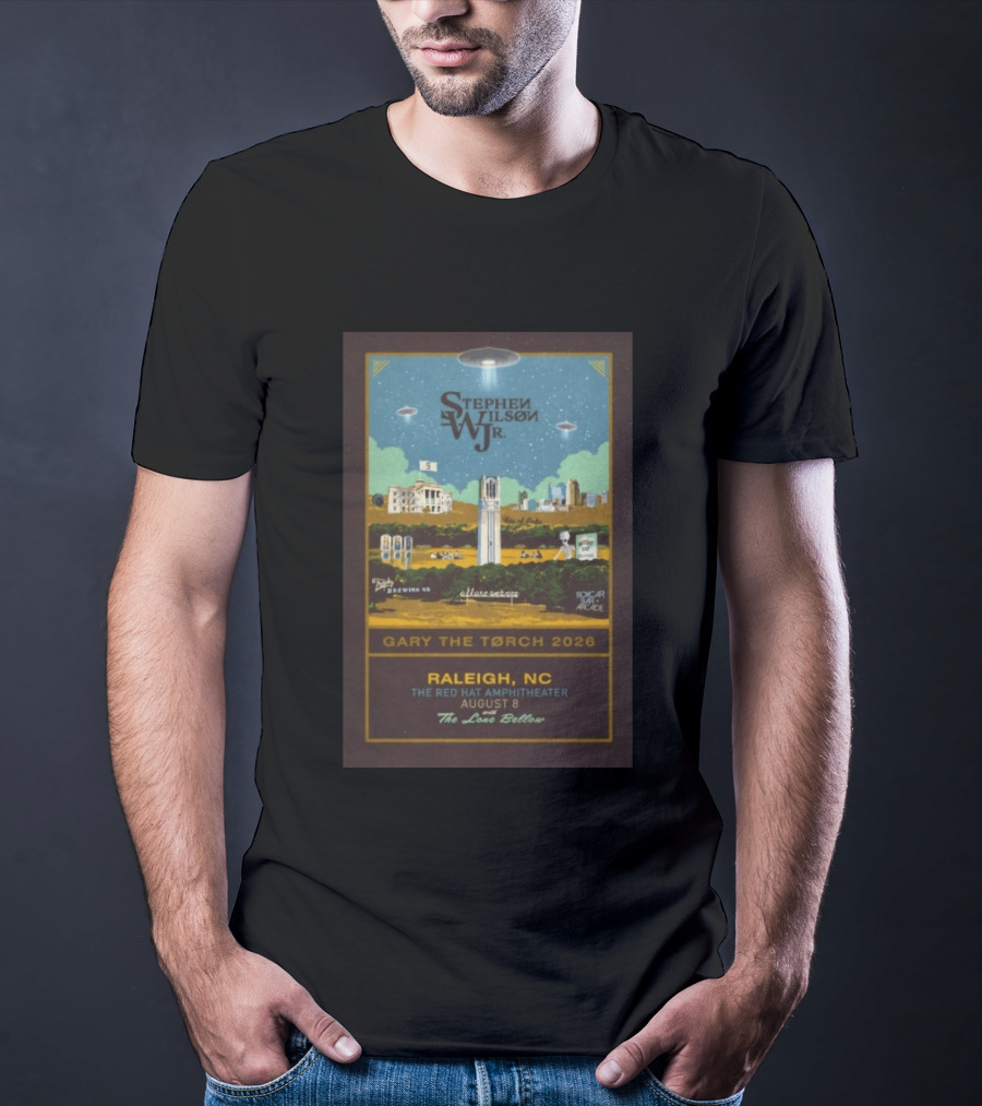 Stephen Wilson JR. Gary The Torch 2026 Raleigh NC Red Hat Amphitheater August 8 The Love Below T-Shirt