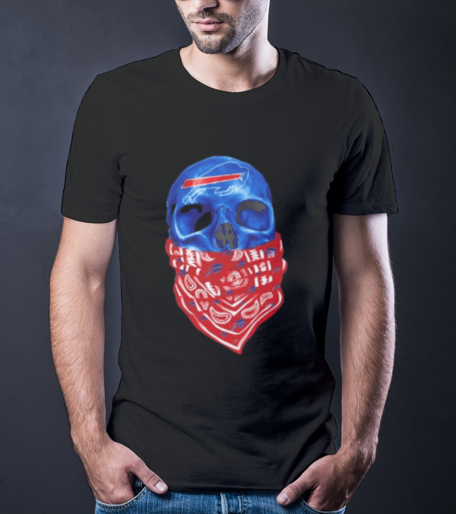 Outlaw Skull Gang Buffalo Bills Bandana Face Covering Trend T-Shirt