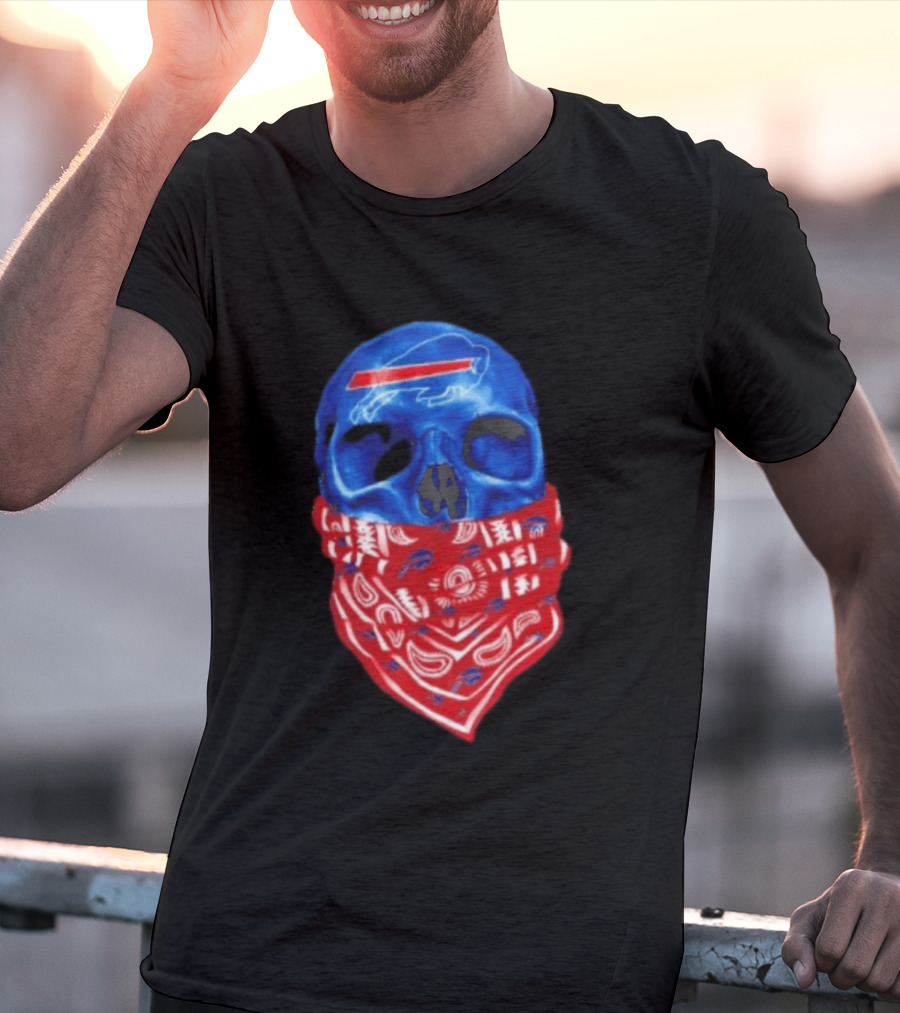 Outlaw Skull Gang Buffalo Bills Bandana Face Covering Trend T-Shirt