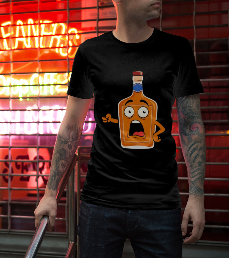 Tears Of The Left Whiskey Funny Cartoon Expression T-Shirt