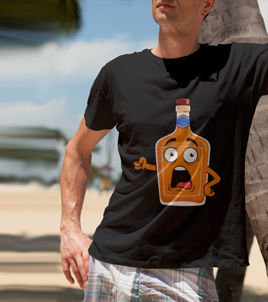 Tears Of The Left Whiskey Funny Cartoon Expression T-Shirt