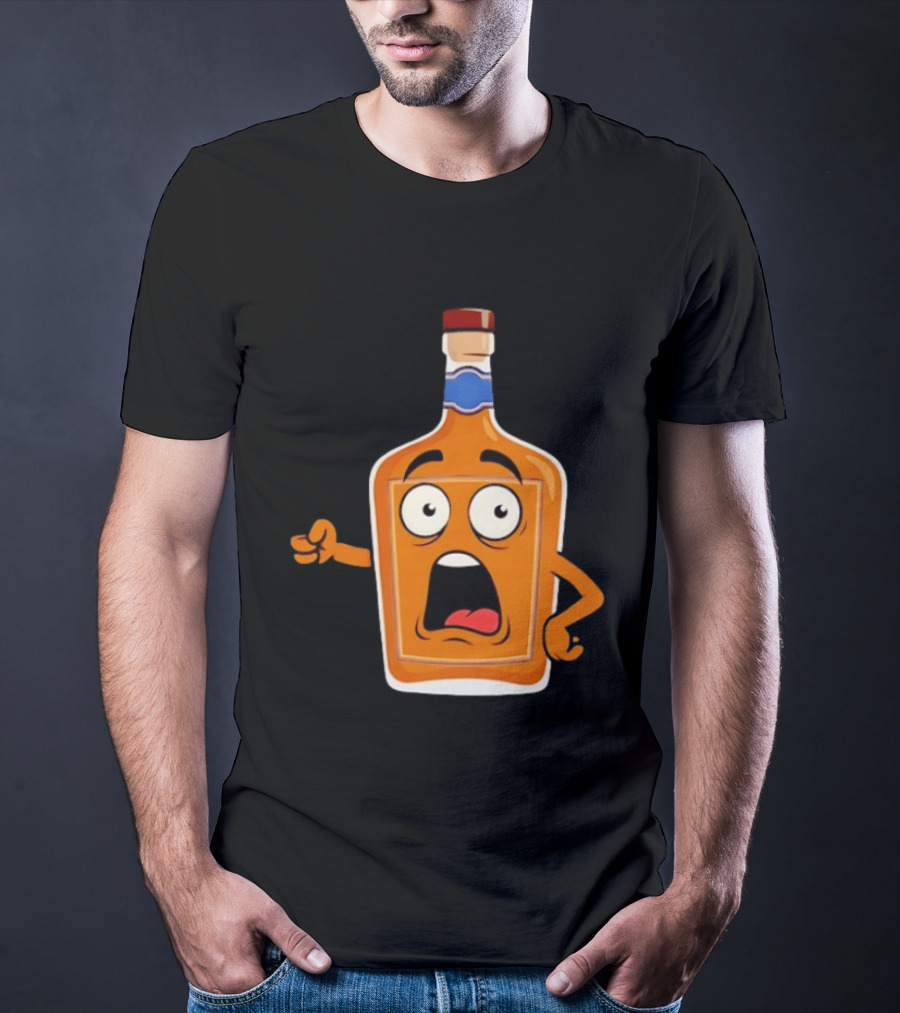 Tears Of The Left Whiskey Funny Cartoon Expression T-Shirt