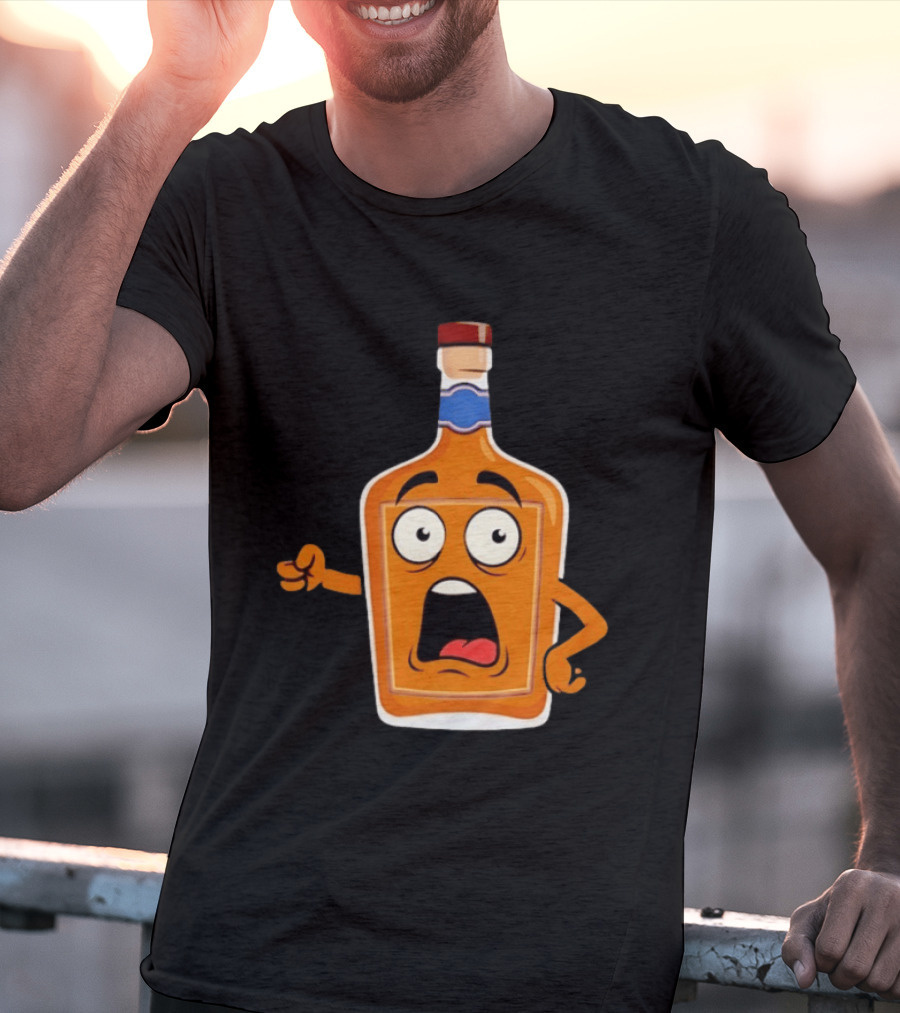 Tears Of The Left Whiskey Funny Cartoon Expression T-Shirt