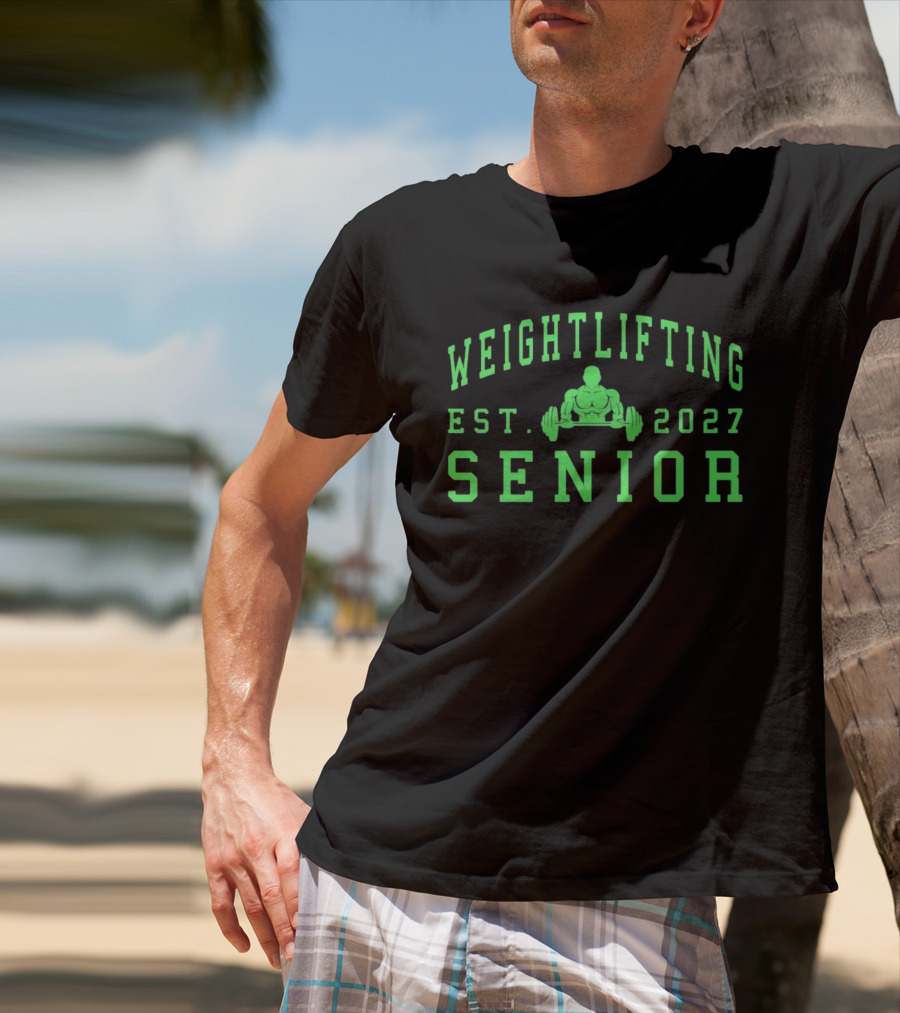 Weightlifting Senior Est 2027 Bodybuilding Gym Essentials T-Shirt