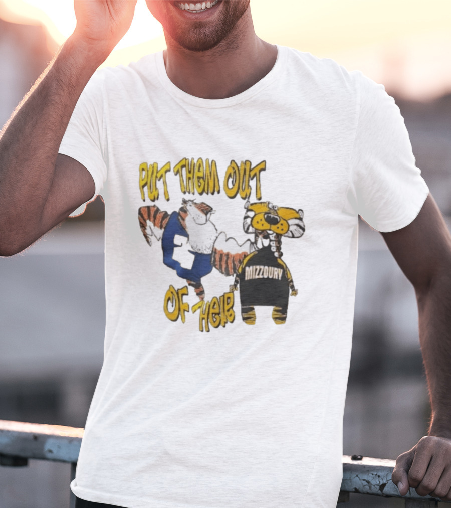 Put Them Out Of Their Mizzoury Auburn Tigers Missouri Tigers T-Shirt