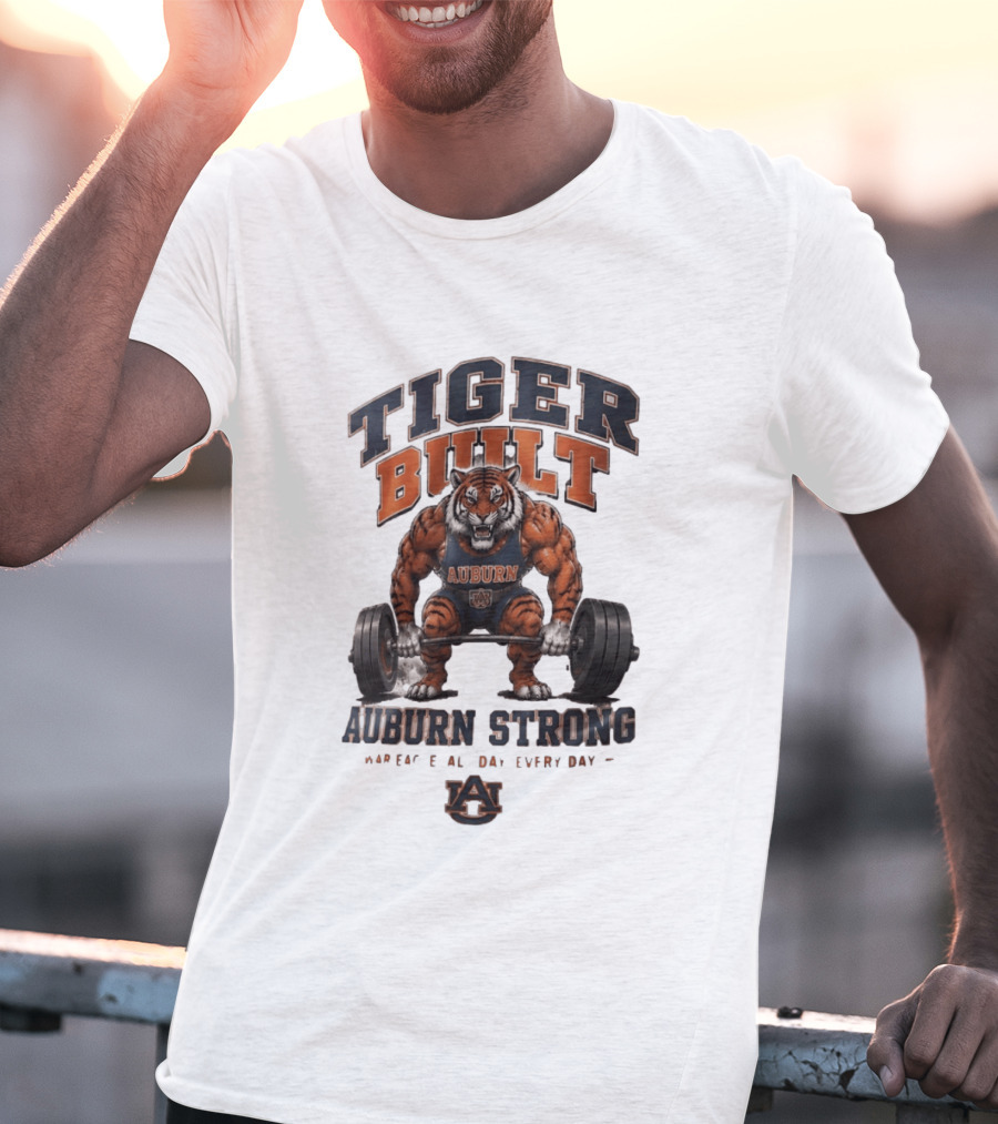 Auburn Tigers Tiger Built Auburn Strong War Eagle Everyday T-Shirt