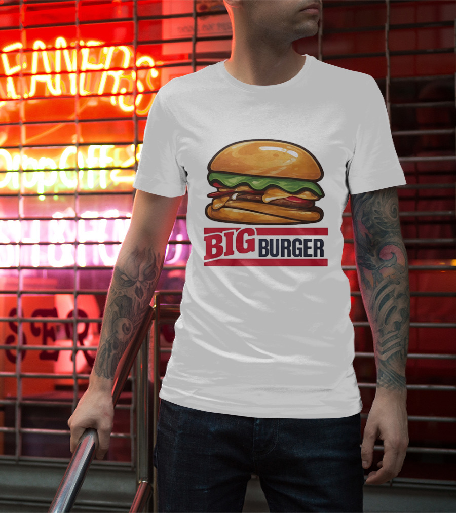 Big Burger Cheeseburger Fast Food Hamburger T-Shirt