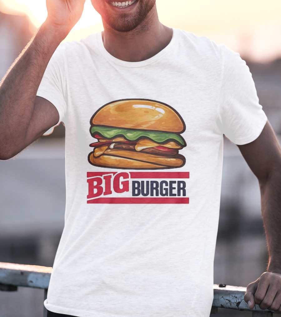 Big Burger Cheeseburger Fast Food Hamburger T-Shirt