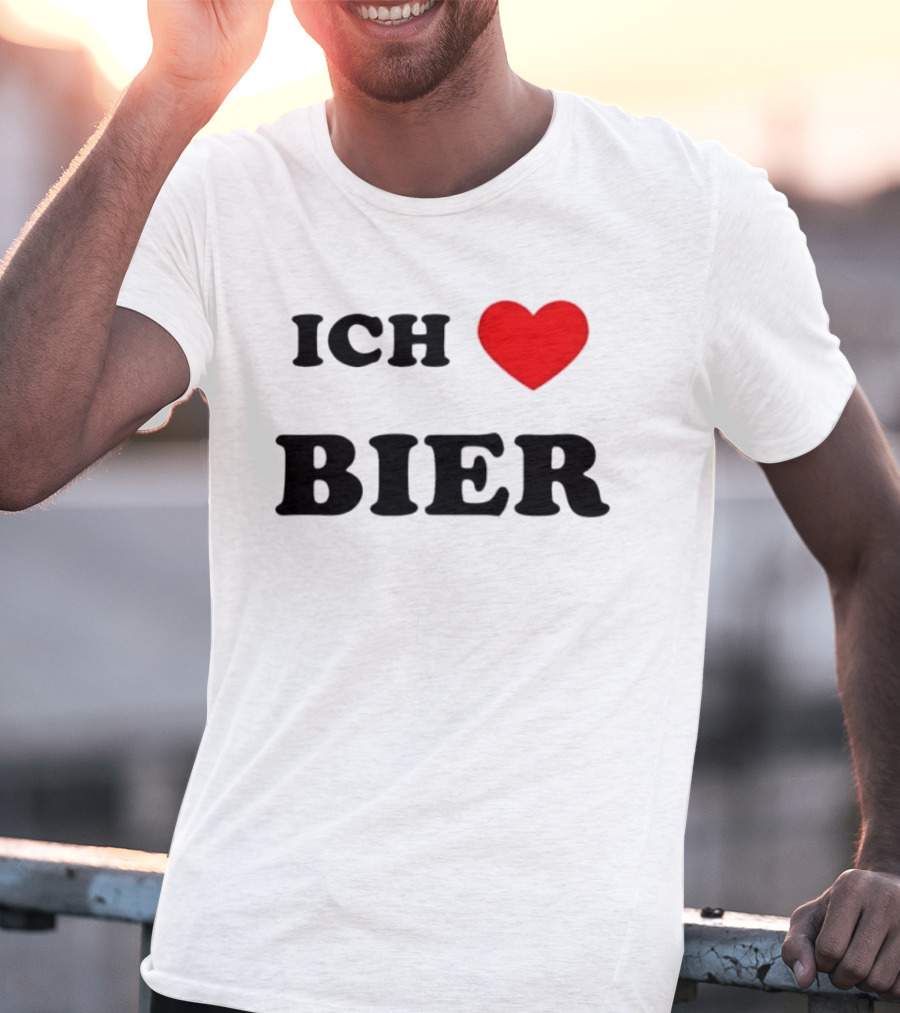 Ich Liebe Bier Heart Symbol For Beer Lovers T-Shirt