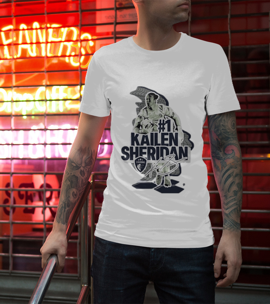 Kailen Sheridan North Carolina Courage #1 Signature Collection T-Shirt
