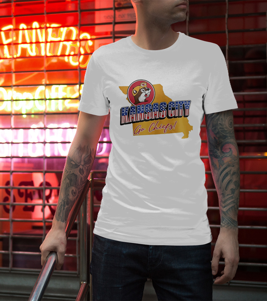 Kansas City Chiefs Buc Ees Go Chiefs Patriotic Kansas City T-Shirt
