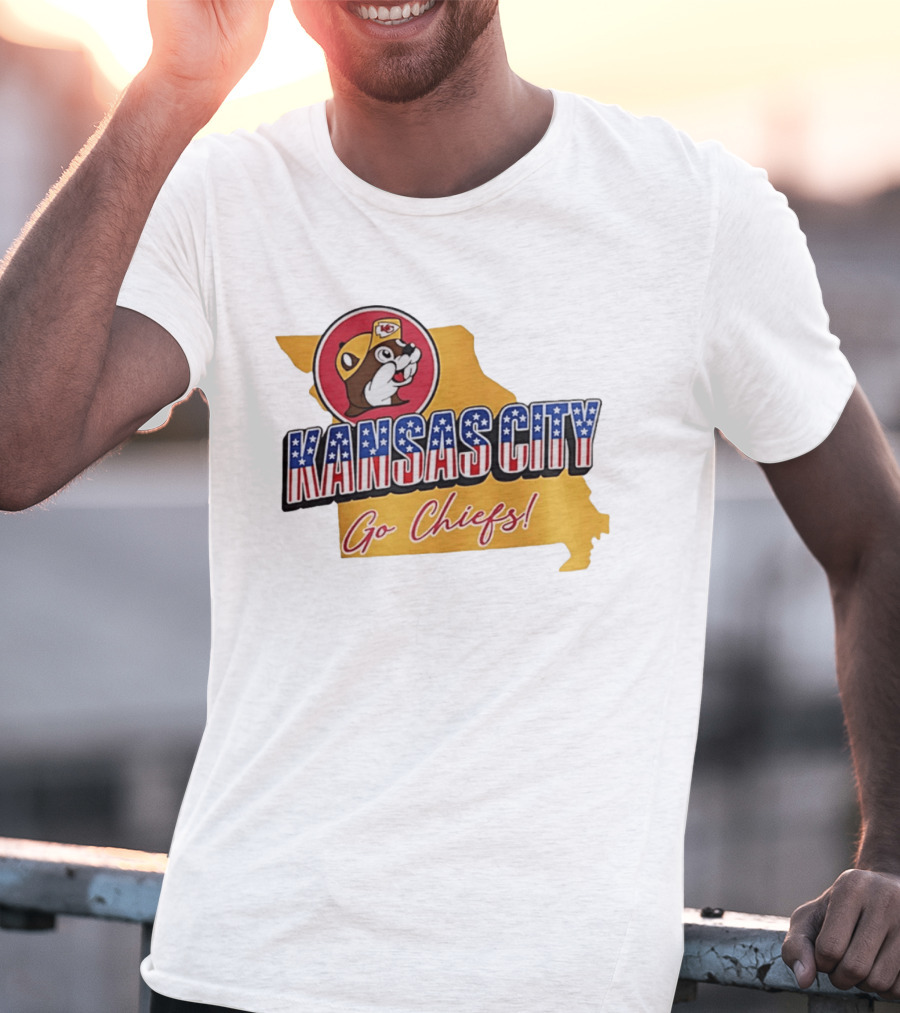Kansas City Chiefs Buc Ees Go Chiefs Patriotic Kansas City T-Shirt