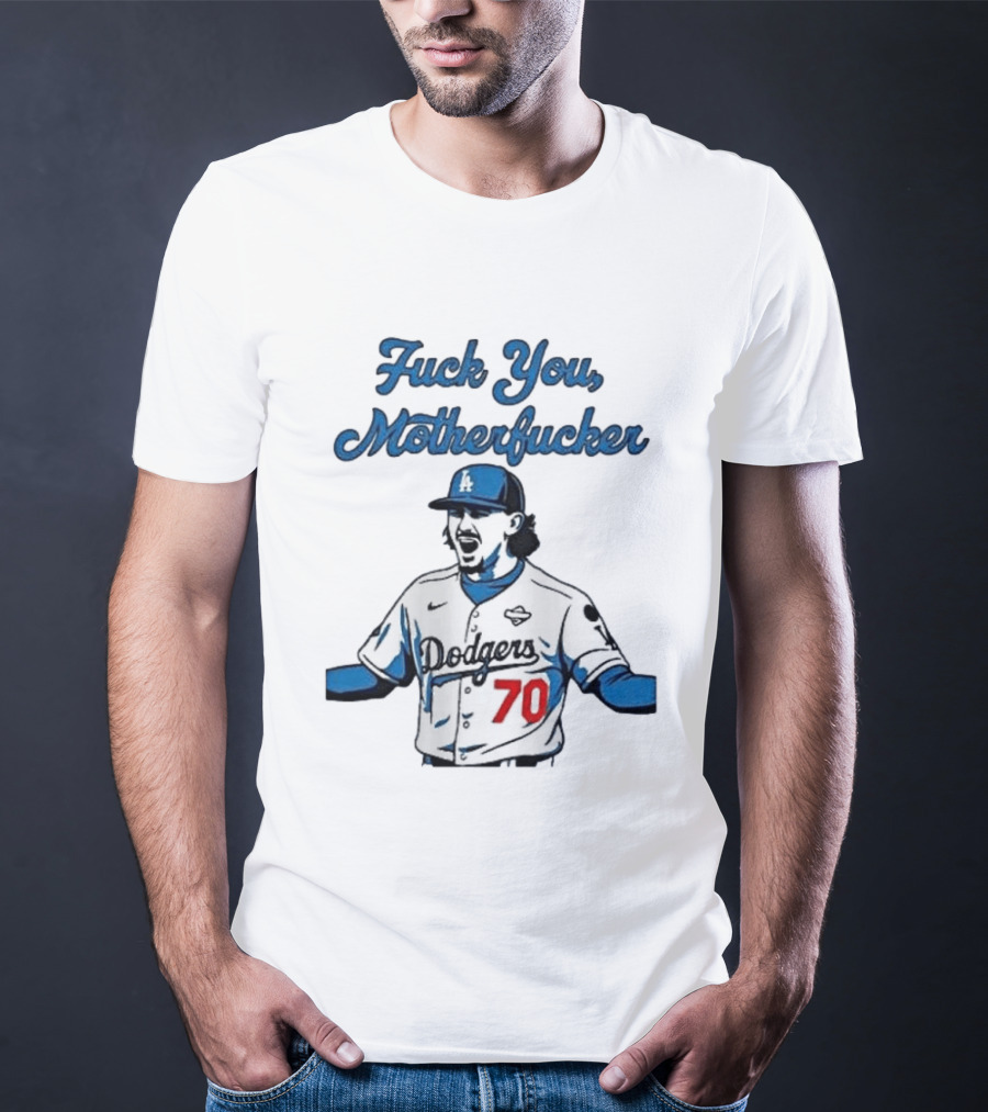 La Dodgers Justin Wrobleski 70 Baseball T-Shirt