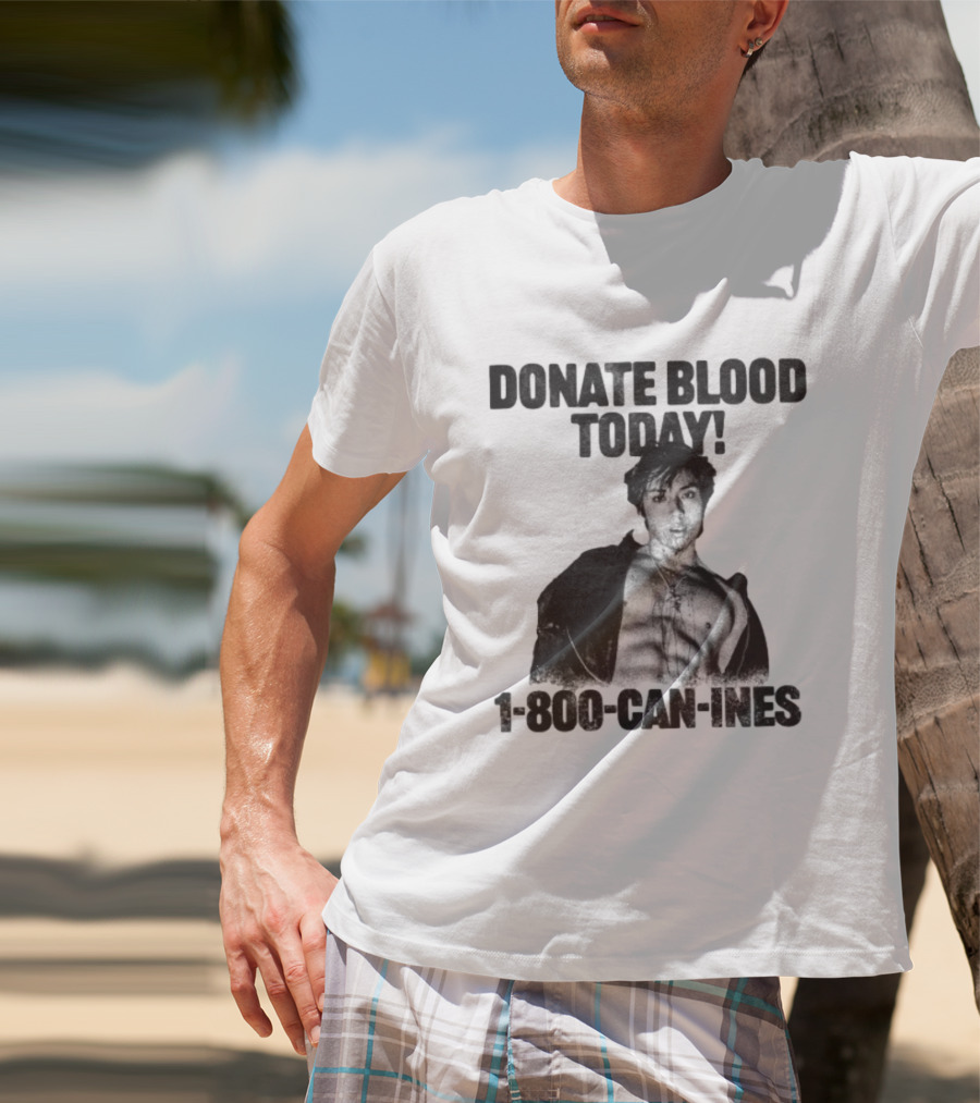 Mad Tsai Store Donate Blood Today 1 800 Can Ines White T-Shirt