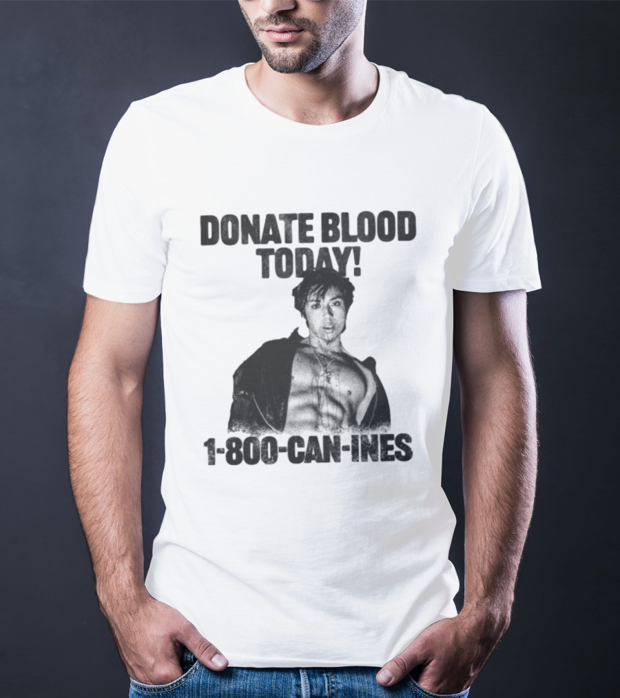 Mad Tsai Store Donate Blood Today 1 800 Can Ines White T-Shirt