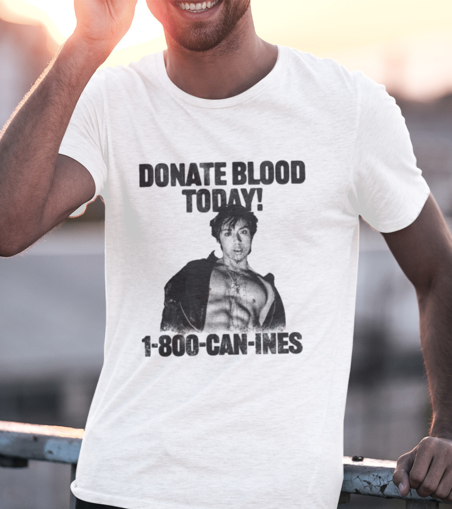 Mad Tsai Store Donate Blood Today 1 800 Can Ines White T-Shirt