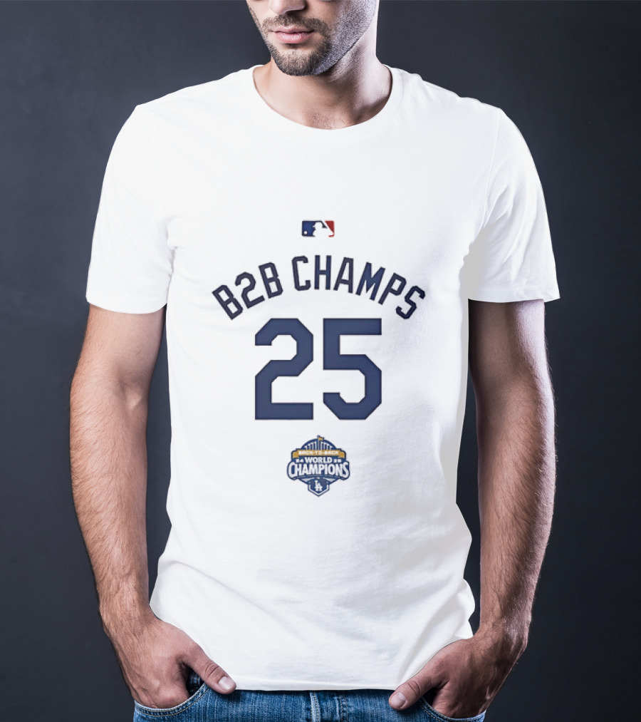 Los Angeles Dodgers B2B Champions 25 Baseball Pride T-Shirt