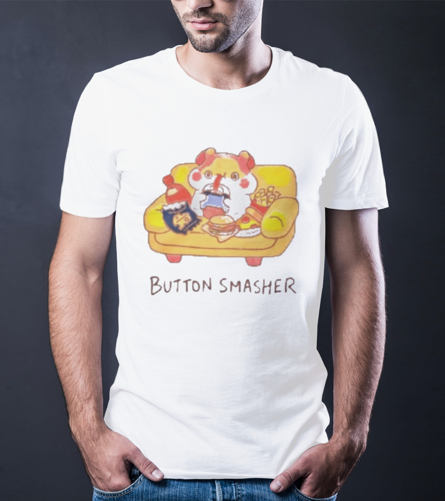 Classic Muffin Corner Muffinmaru Button Smasher Couch Potato Gamer Snack Time T-Shirt