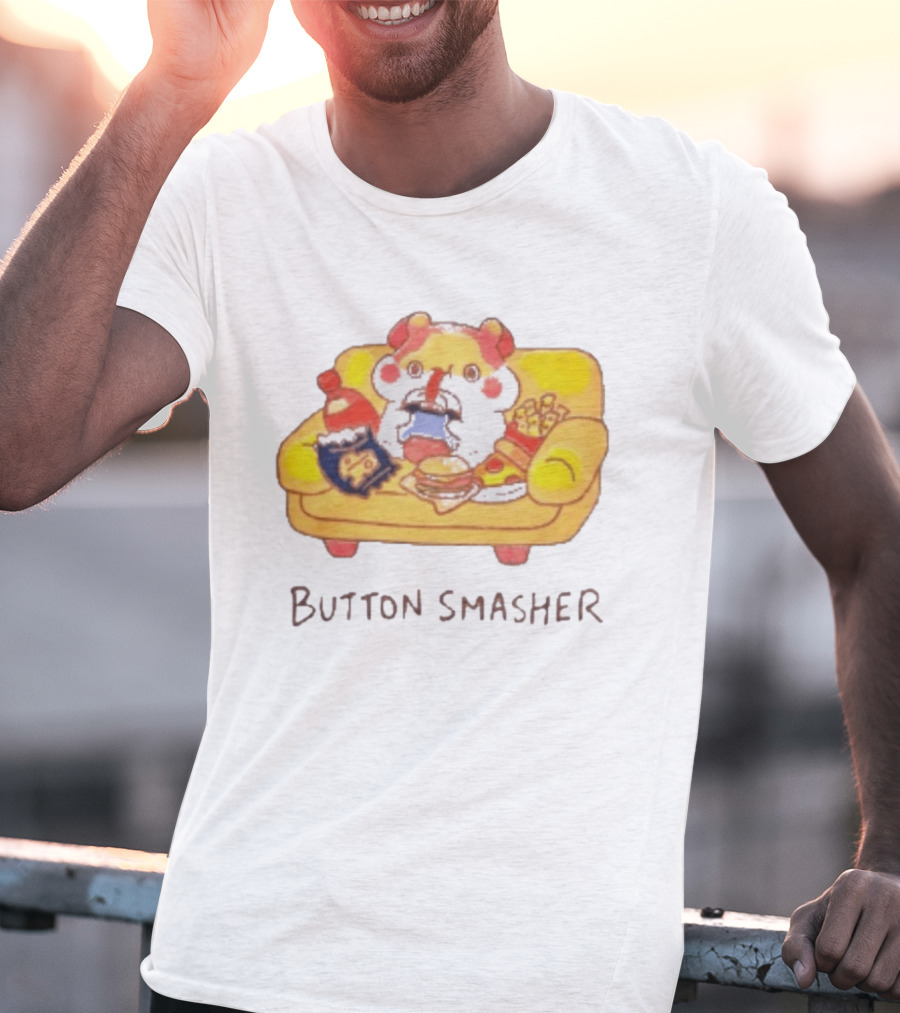 Classic Muffin Corner Muffinmaru Button Smasher Couch Potato Gamer Snack Time T-Shirt